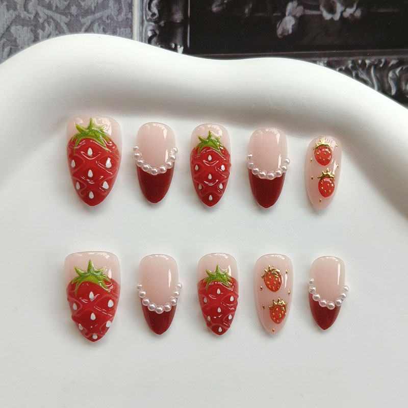 10 قطع من أظافر النساء الفرنسي - مراجعة Nail Art Press On وسعره